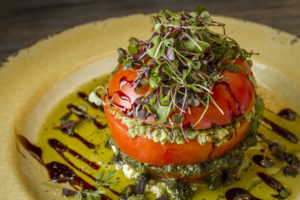 Fresh Tomato Tower with Olive Tapenade