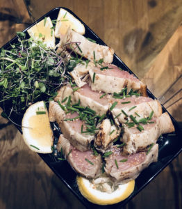 Tuna with microgreens