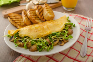 Mushroom and Microgreen Omelet
